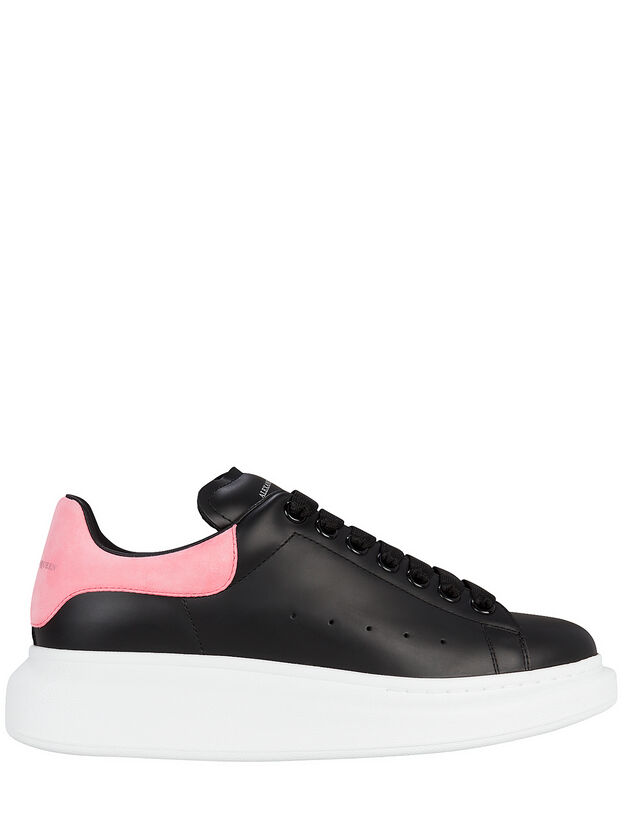 Pelle Pink And Black Leather Sneakers