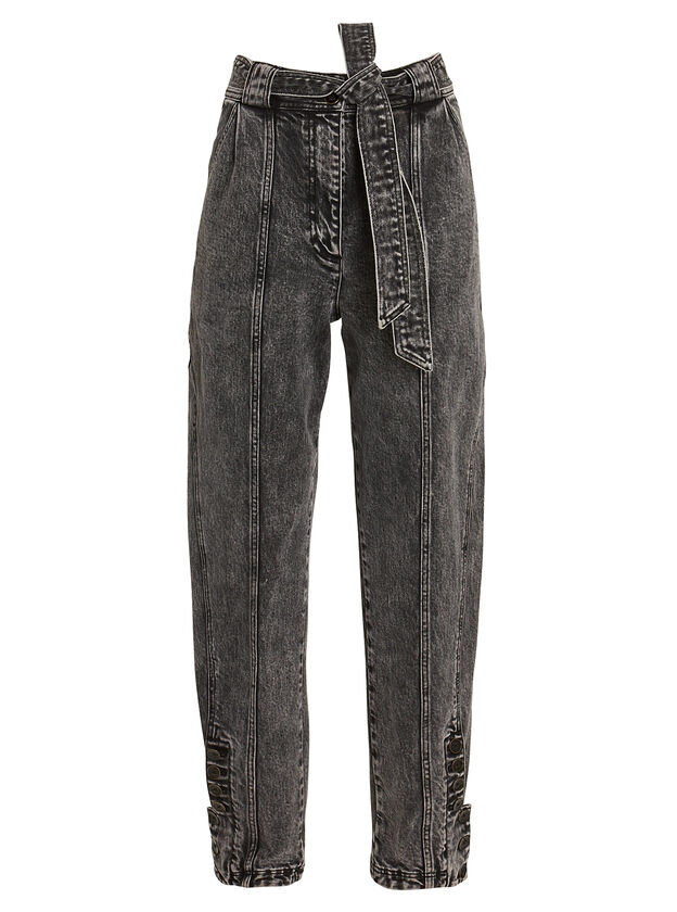 Carmen Belted Tapered Jeans