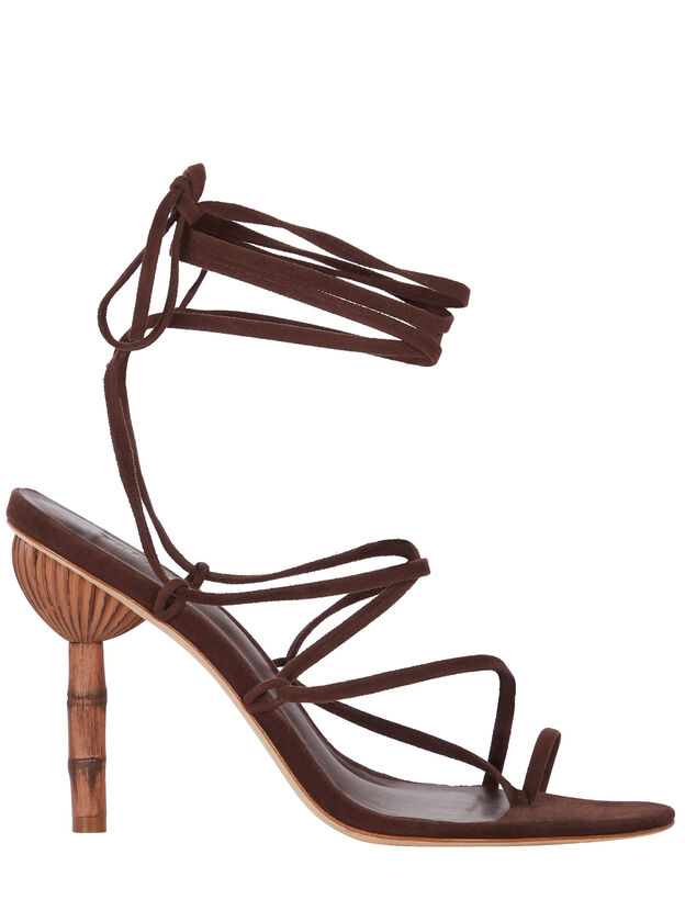 Adina Bamboo Heel Wrap Sandal