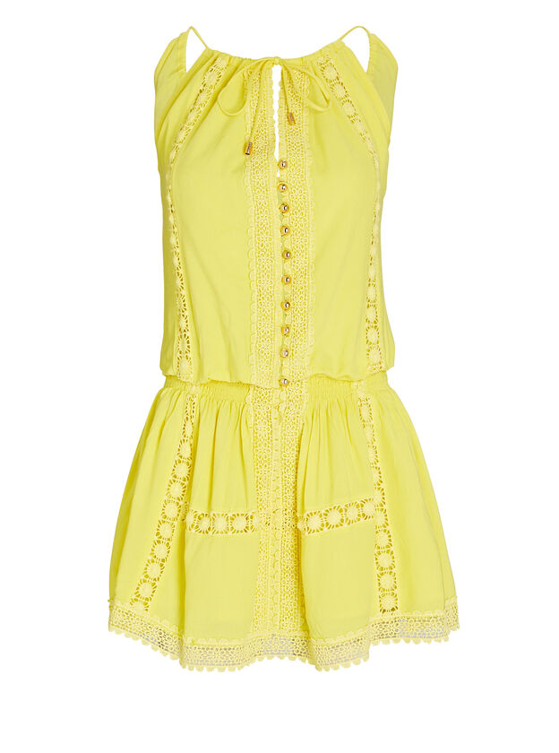 Chelsea Lace-Trimmed Mini Dress