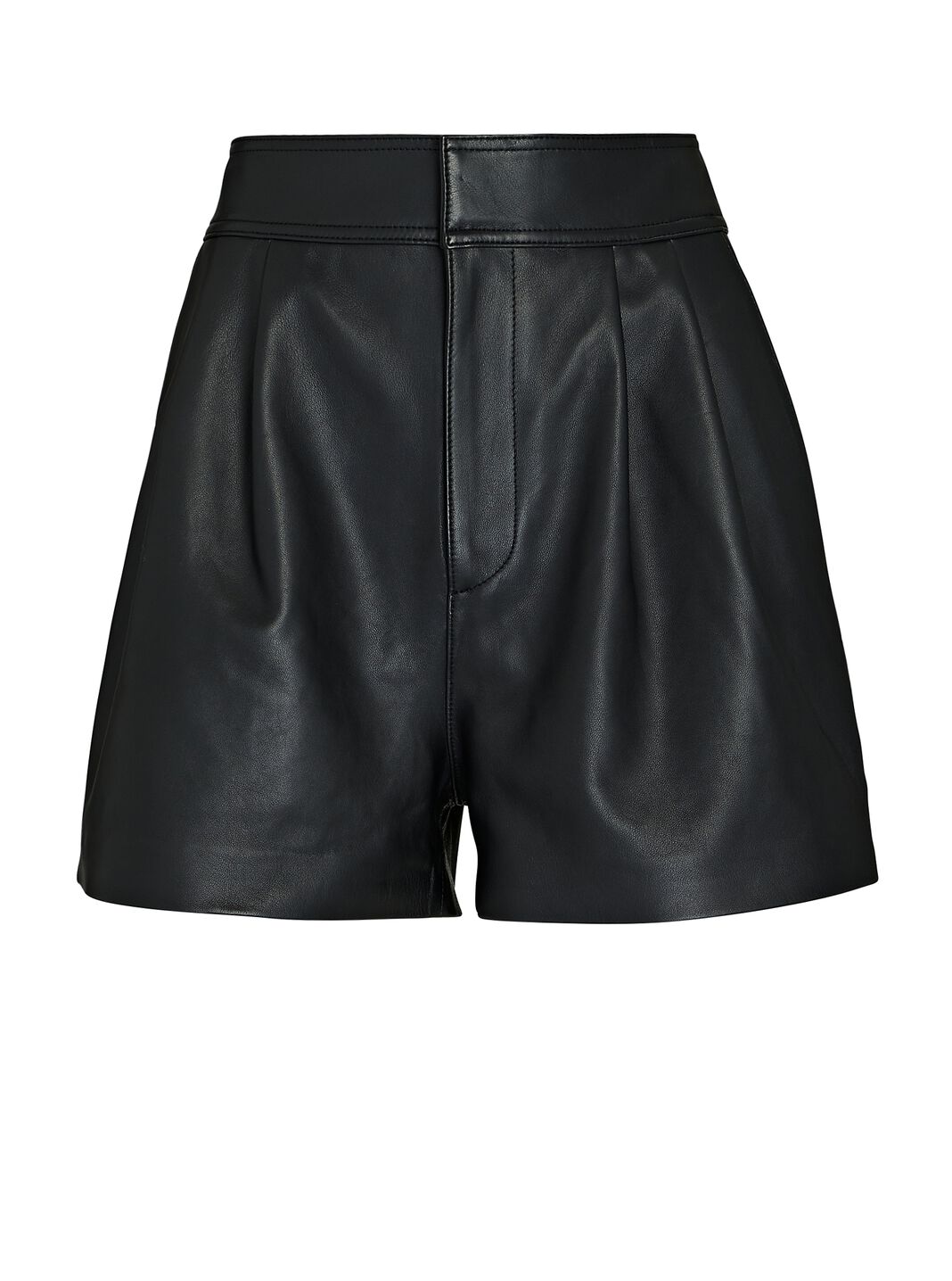 Remi Pleated Leather Shorts