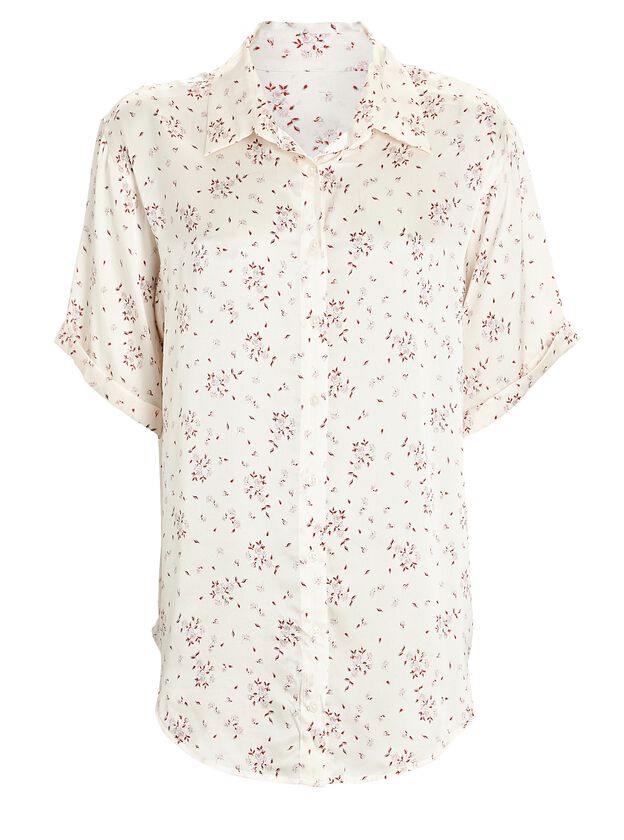 Fifi Paisley Silk Button-Down Shirt