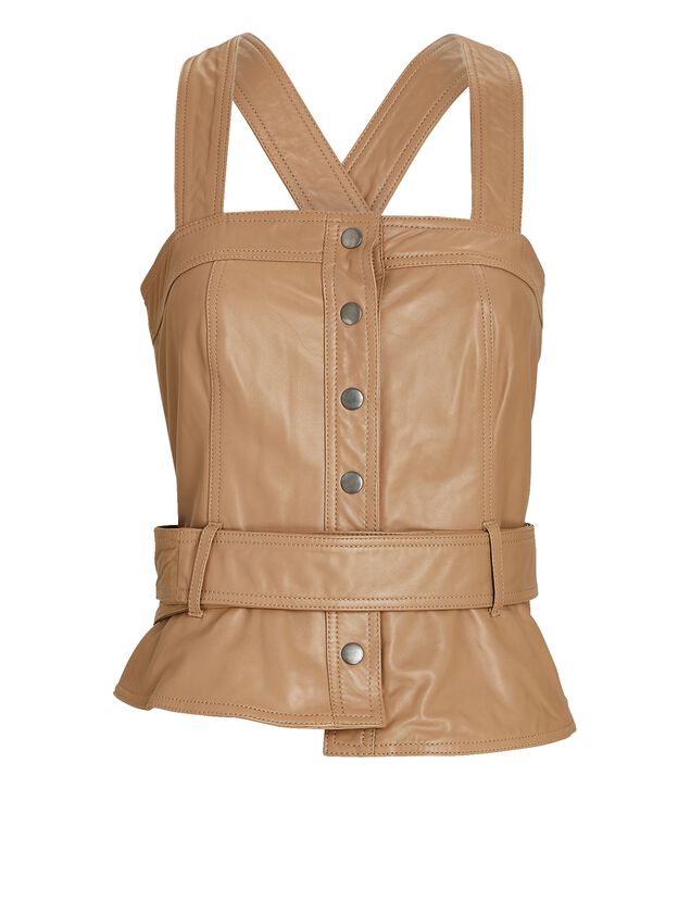 Marty Sleeveless Leather Top