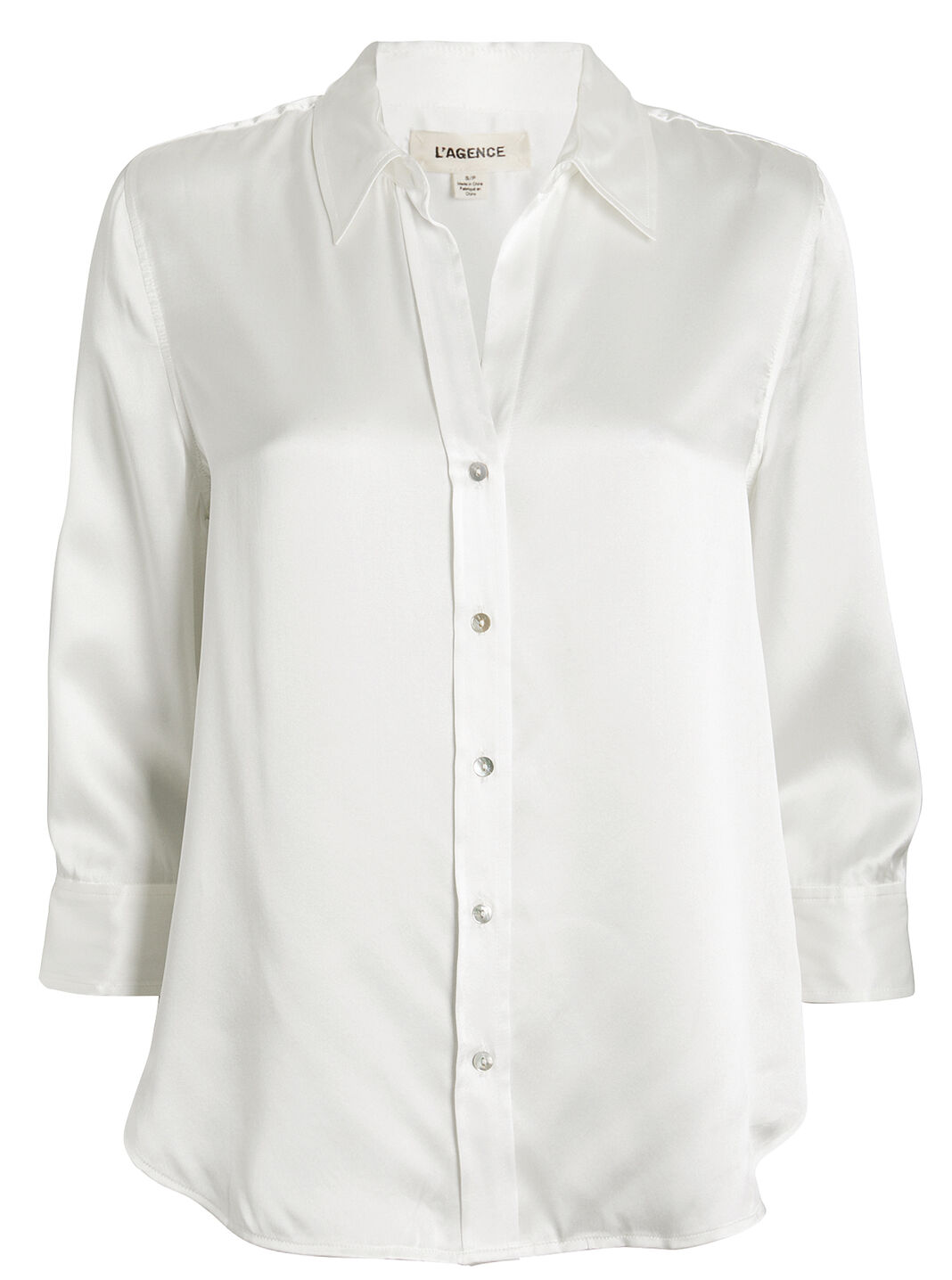 Dani Silk Button-Down Shirt