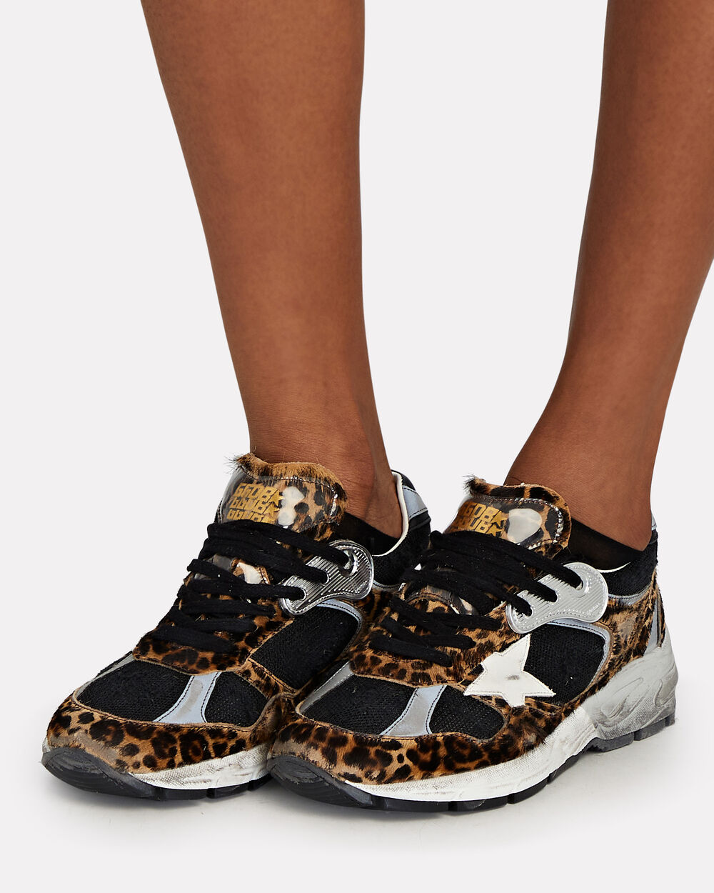 Golden Goose Dad Leopard-Print Runner Sneakers | INTERMIX®