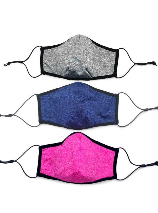 Heather Jersey Face Mask 3-Pack