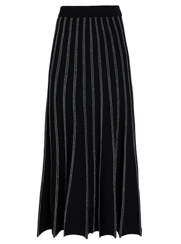 Keelan Pleated Knit Midi Skirt