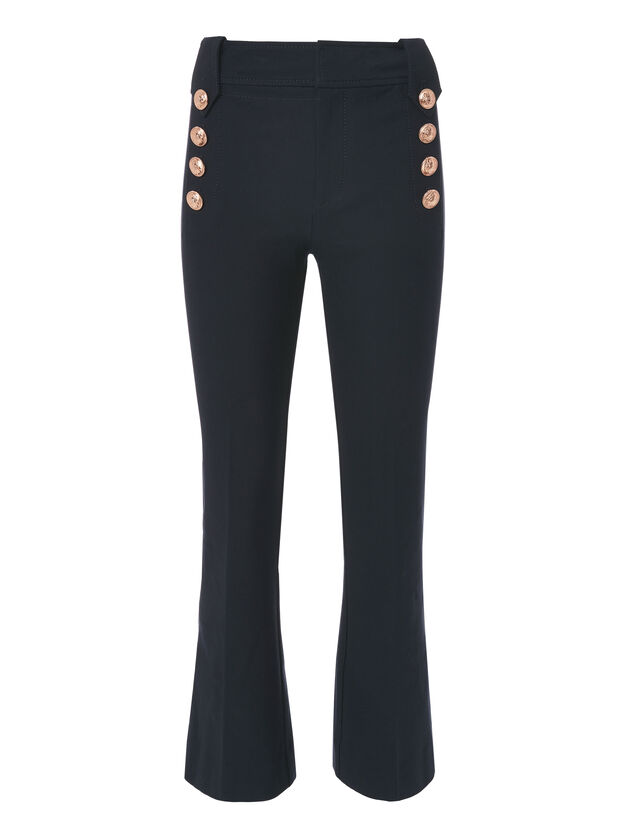 Cropped Flare Sailor Trousers