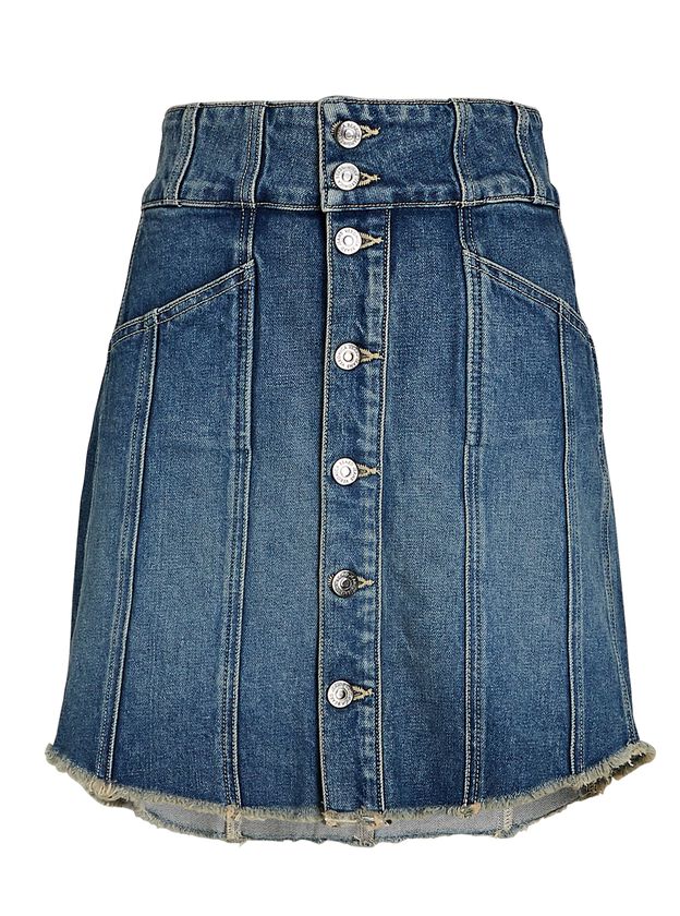 Flora Denim Mini Skirt