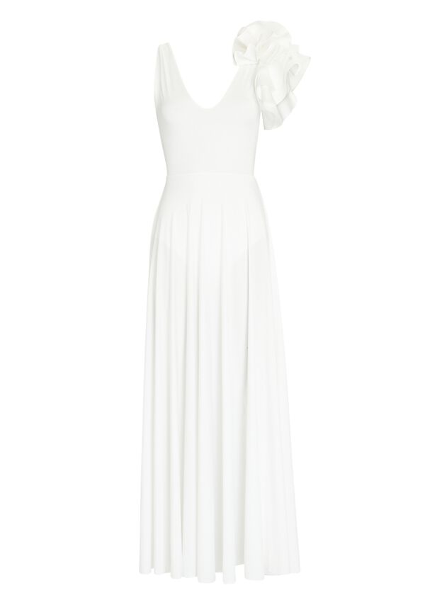 Blanca Ruffled Reversible Maxi Dress
