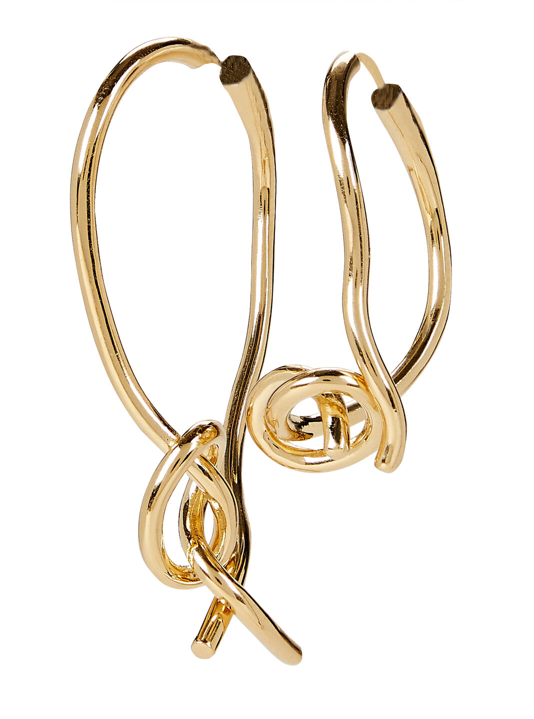 14k Gold Vermeil Asymmetric Hoop Earrings