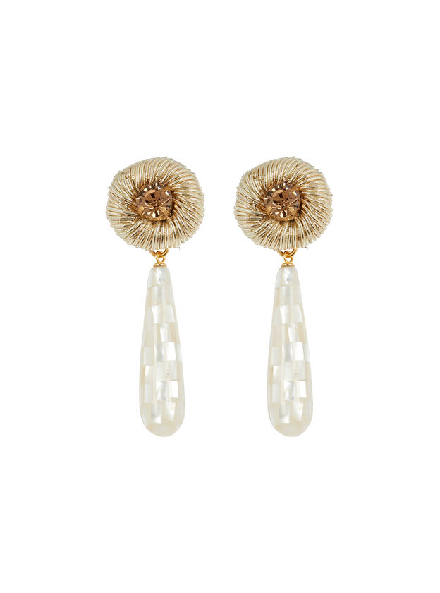Deco Pearl Teardrop Earrings