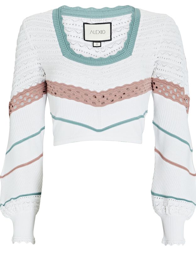 Ganesa Cropped Pointelle Sweater