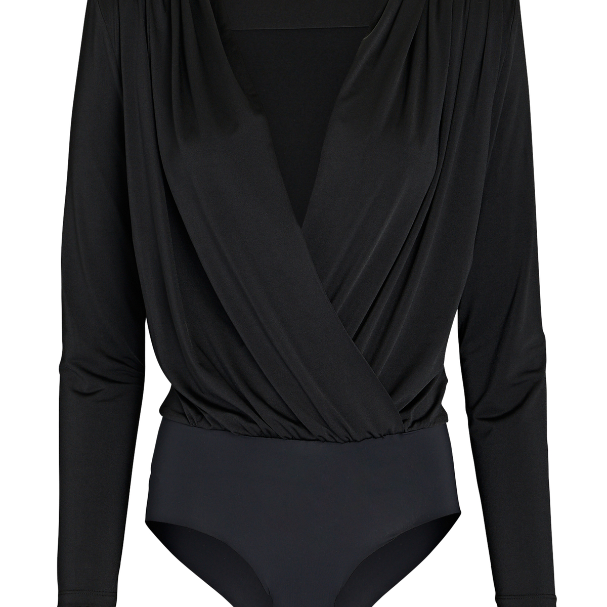 L'Agence Kallie Strong Shoulder Wrap Bodysuit | INTERMIX®