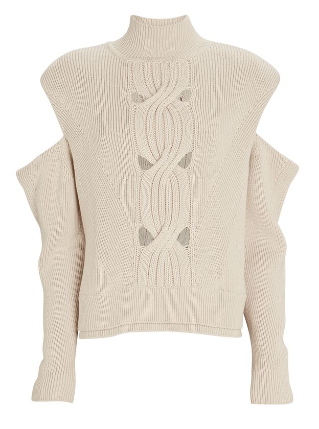 Porter Cold-Shoulder Turtleneck Sweater