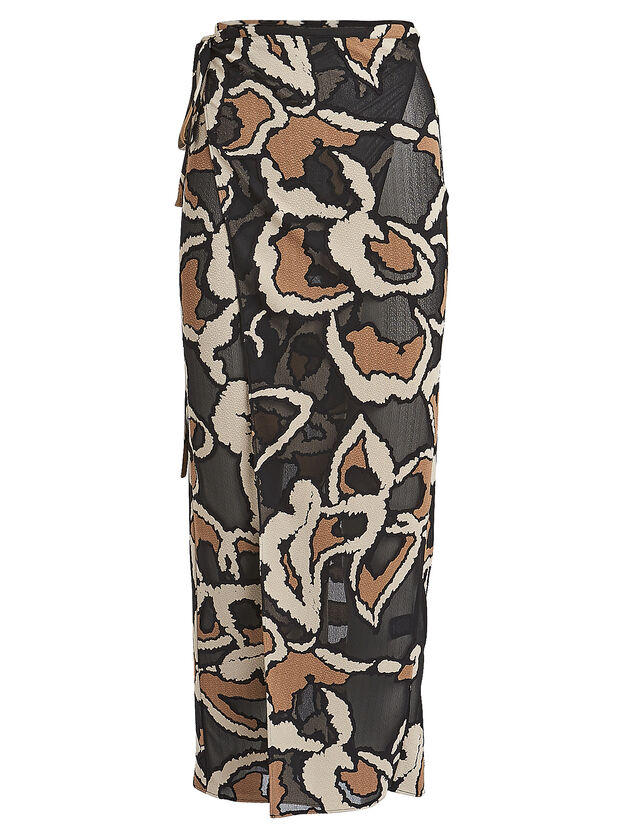 Cheetah Devoré Wrap Skirt