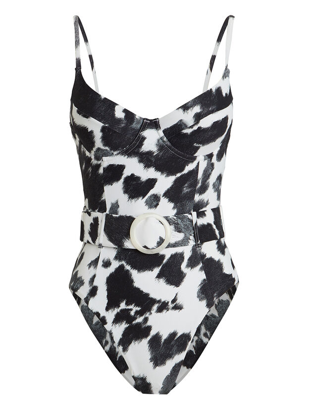 Danielle Cow-Printed One-Piece Swimsuit