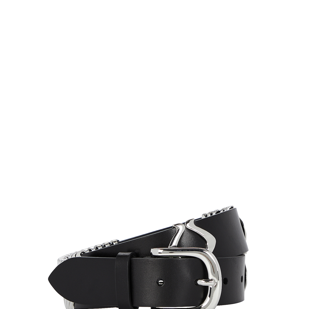 Isabel Marant Tehora Embellished Leather Belt in Black | INTERMIX®