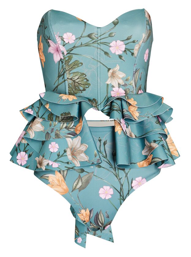 Penelope Floral Ruffle Bikini Set