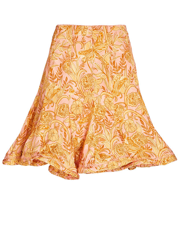 Cerezo Pleated Floral Mini Skirt