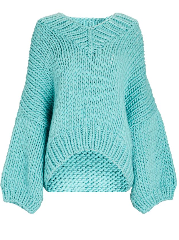 Puff Sleeve Wool Sweater