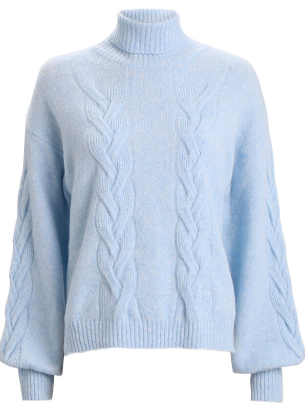Chow Cable Knit Turtleneck Sweater