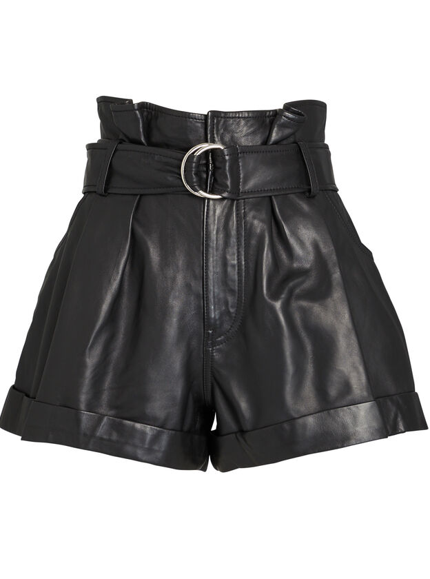 Dixon Leather Paperbag Shorts