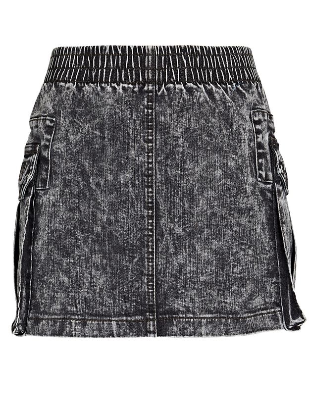 Acid Wash Denim Mini Skirt