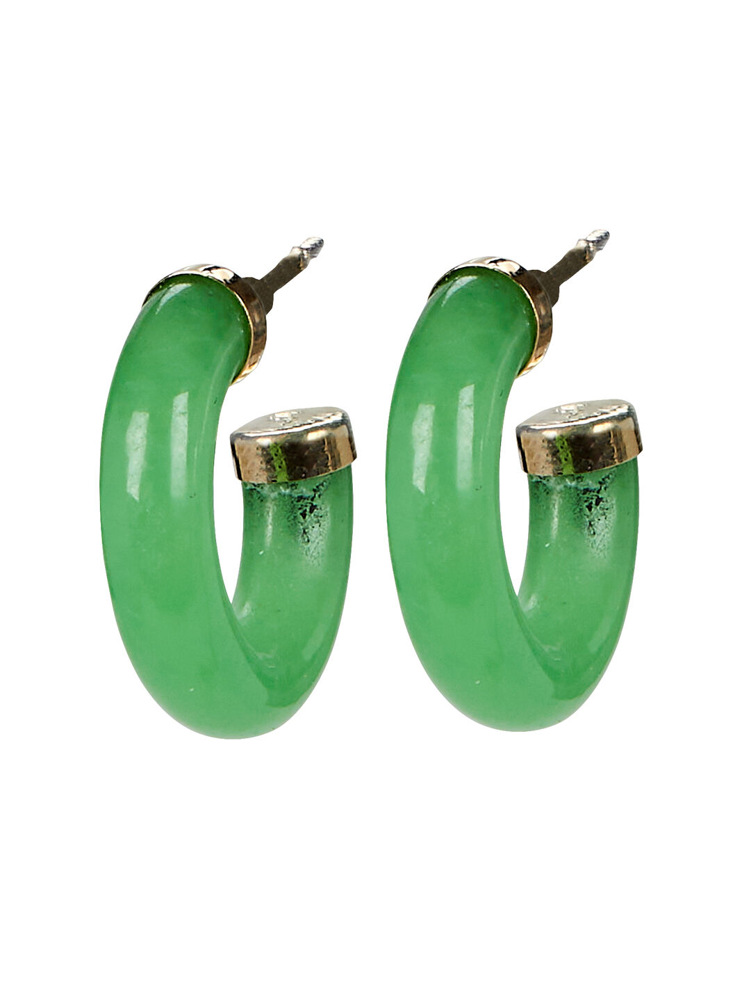 Jade Chubbie Huggie Earrings