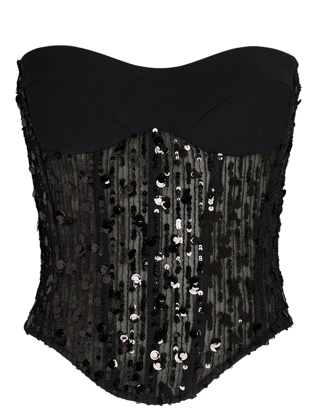 Strapless Sequined Bustier Top