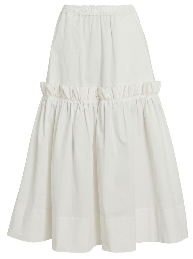 Louisa Cotton Poplin Midi Skirt