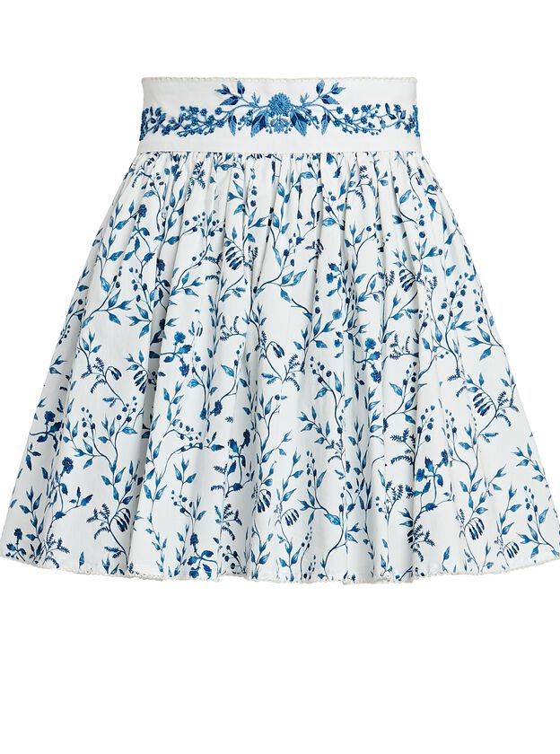 Arandano Floral Cotton Mini Skirt