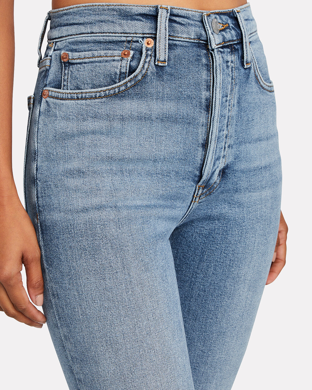 RE/DONE Jeans  Comfort Stretch High Rise Ankle Crop in Mid 90s