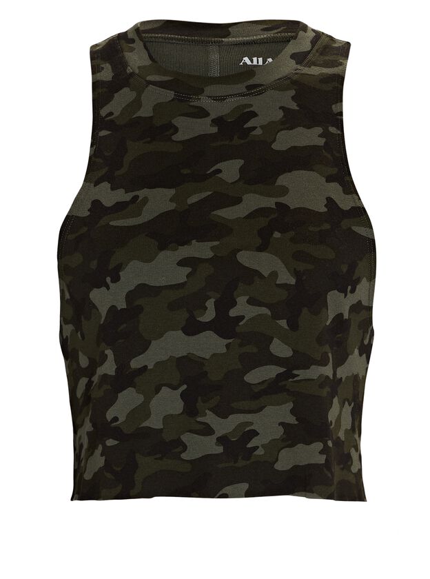 Dynamic Cropped Camouflage Tank Top