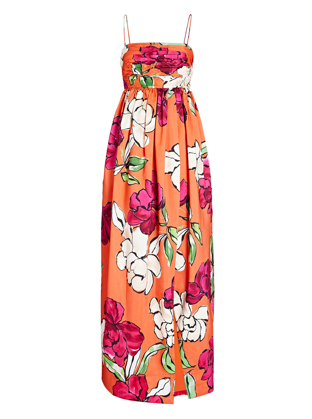 Monument Floral Linen-Blend Maxi Dress