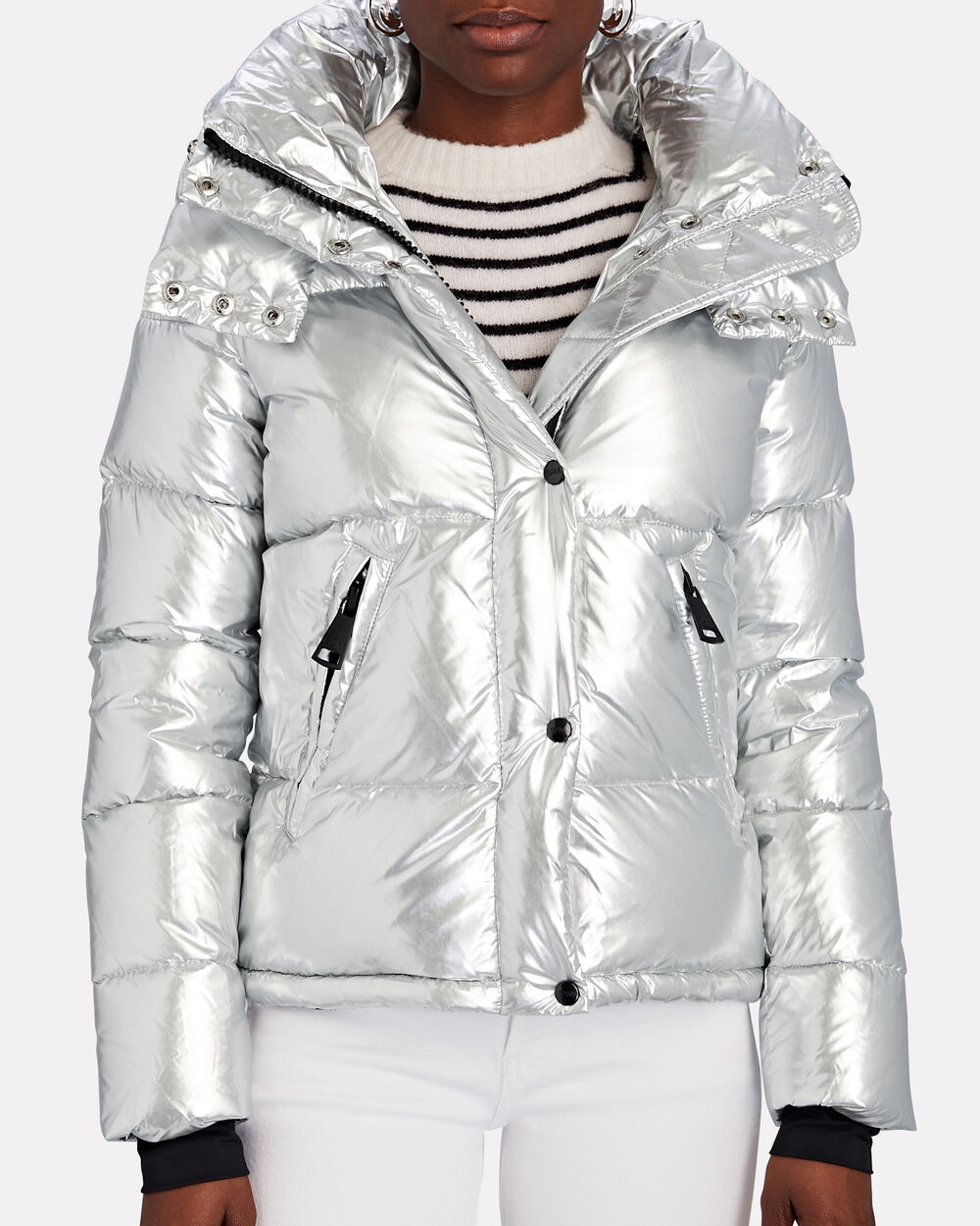 Remy Hooded Metallic Puffer Jacket