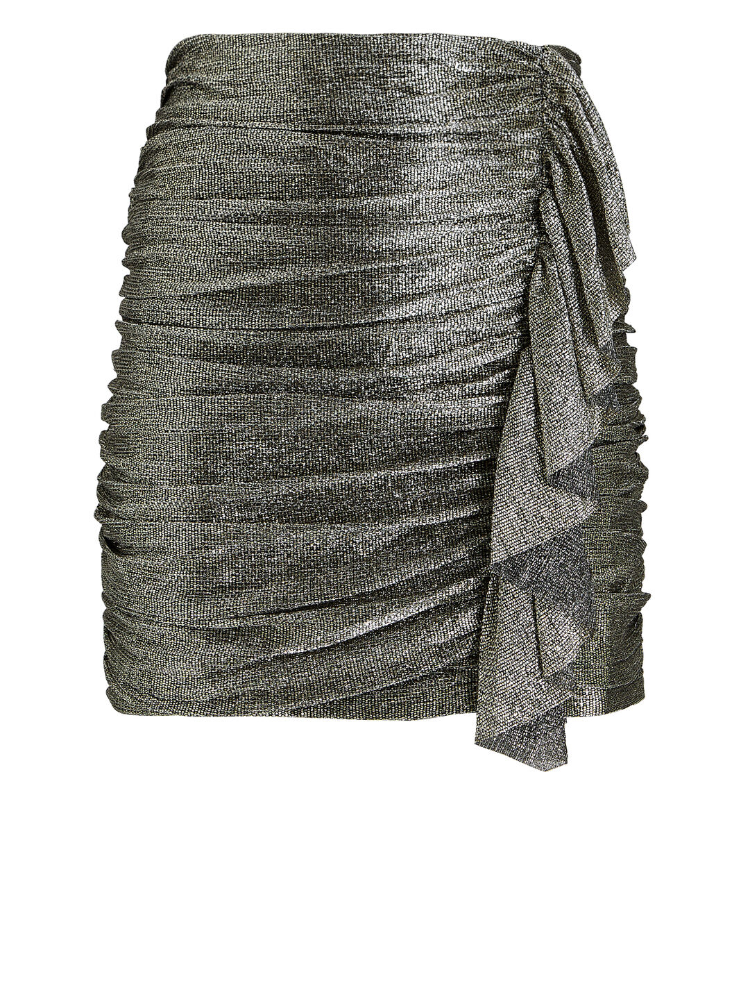 McKenna Ruched Metallic Mini Skirt
