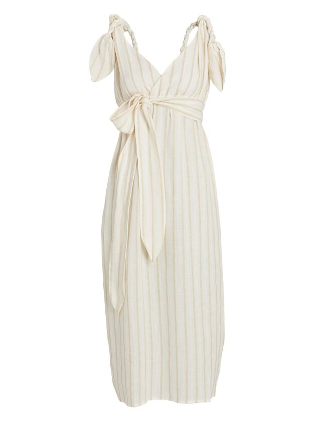 Calypso Twisted Stripe Midi Dress