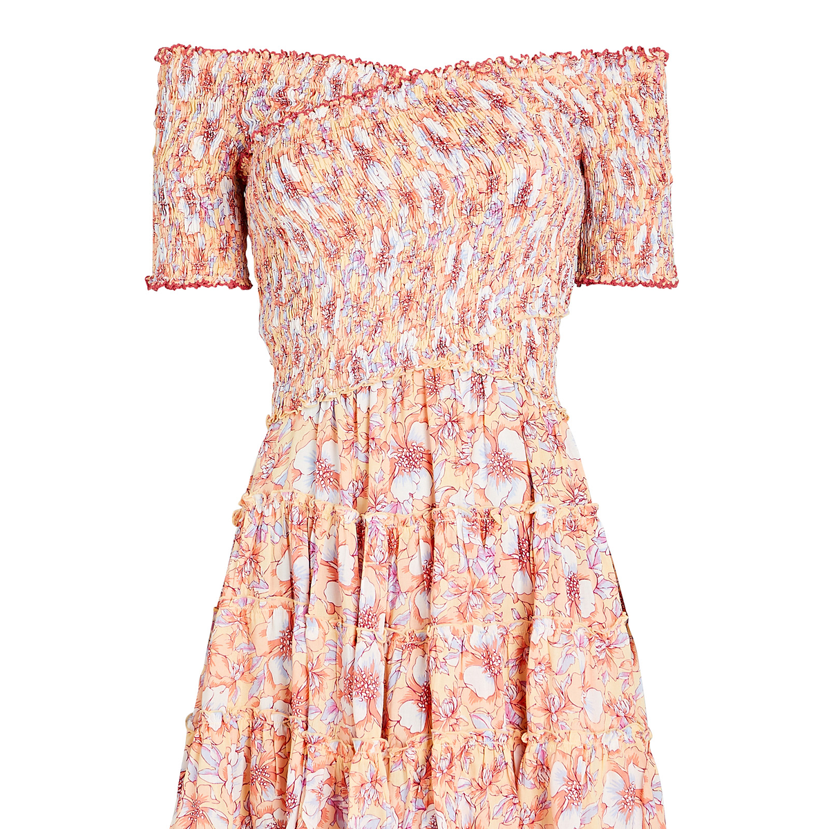 Poupette St Barth Soledad Floral Smocked Mini Dress | INTERMIX®