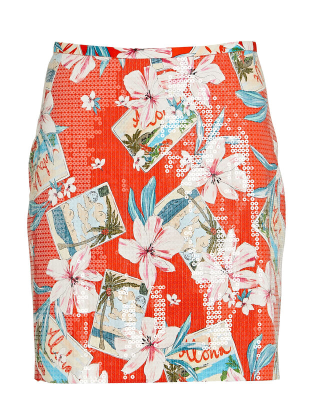 Post Floral Mini Skirt