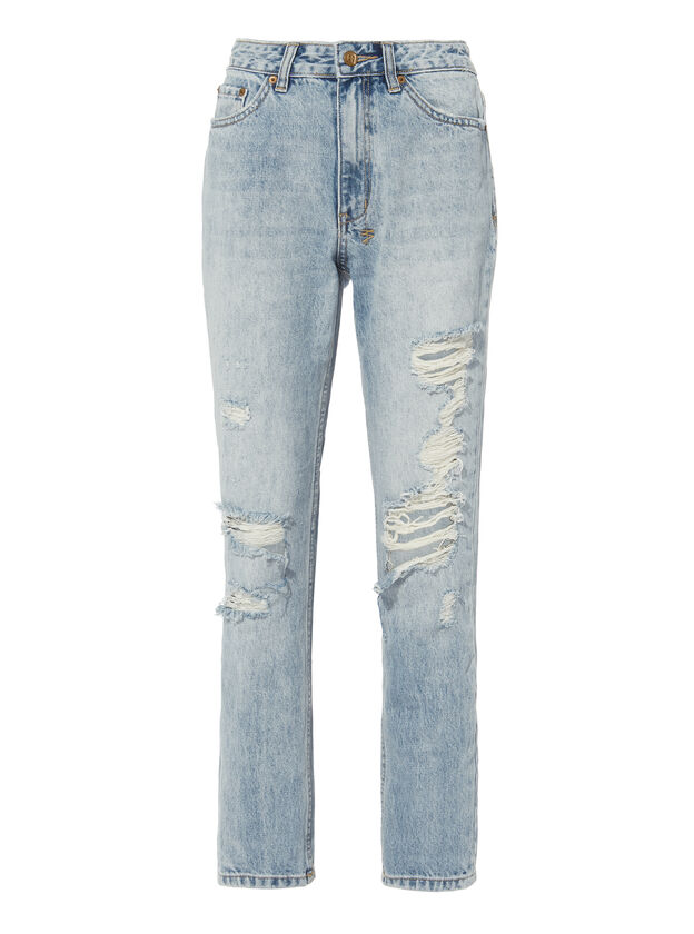 Slim Pin Distressed Jeans