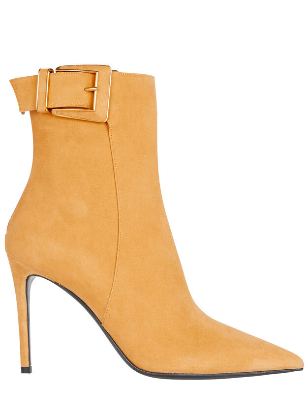 Payton Buckle Suede Booties