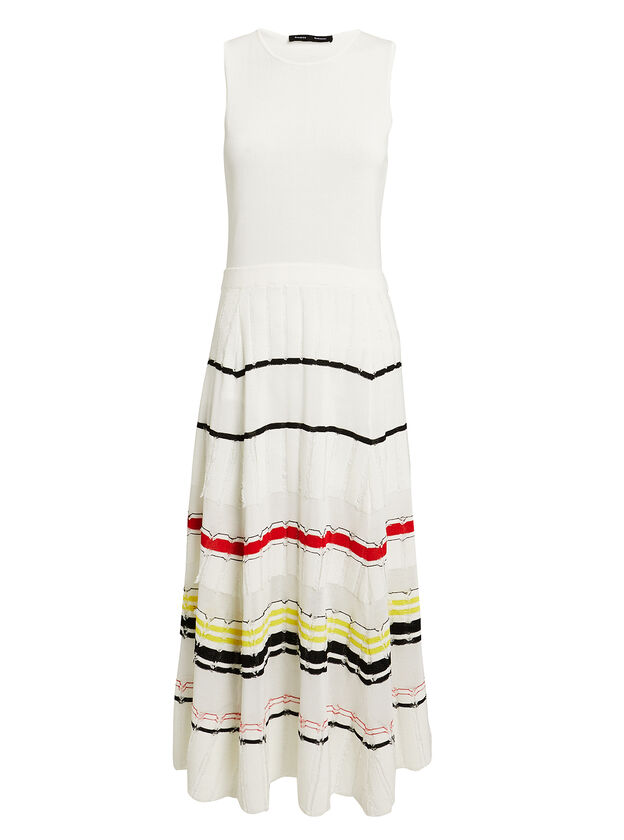 Striped Sleeveless Midi Dress