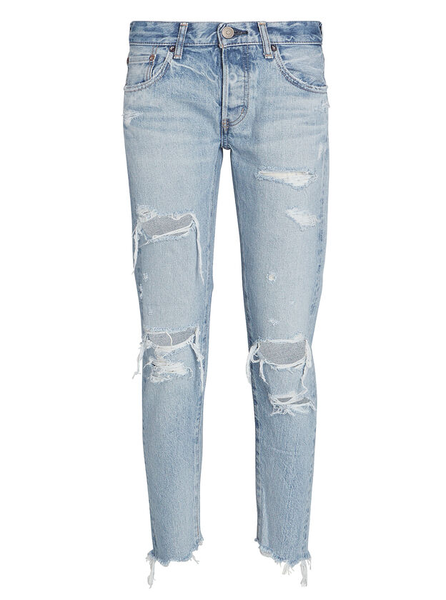 Creston Distressed Tapered Jeans