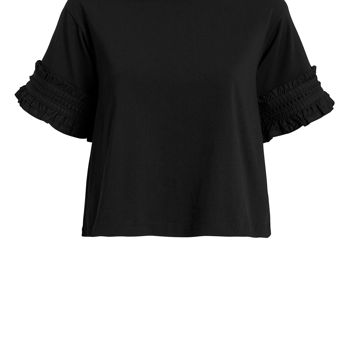 Black Ruffle T-Shirt | INTERMIX®