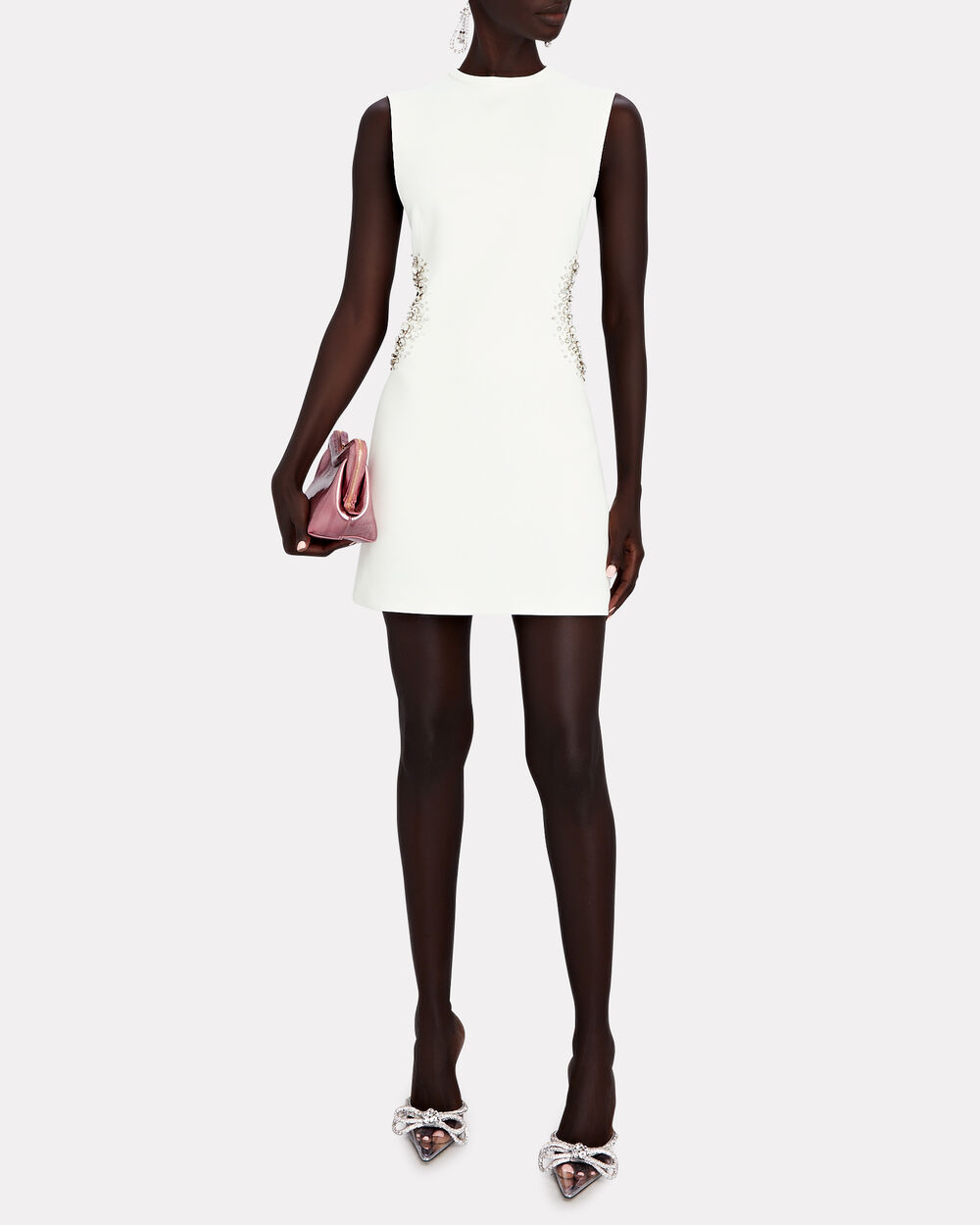 A.L.C. Skye Embellished Mini Dress In White | INTERMIX®