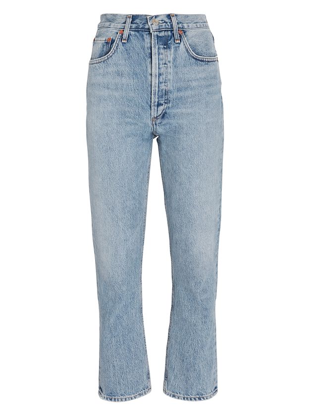 Riley High-Rise Straight Cropped Jeans