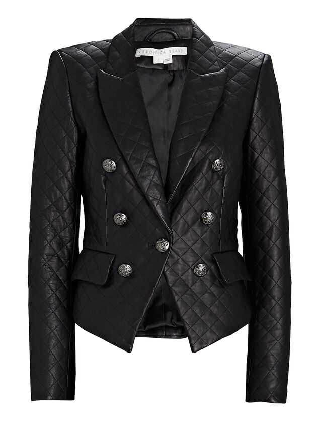 Cooke Quilted Leather Dickey Blazer