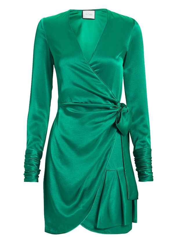 Komosa Emerald Wrap Mini Dress
