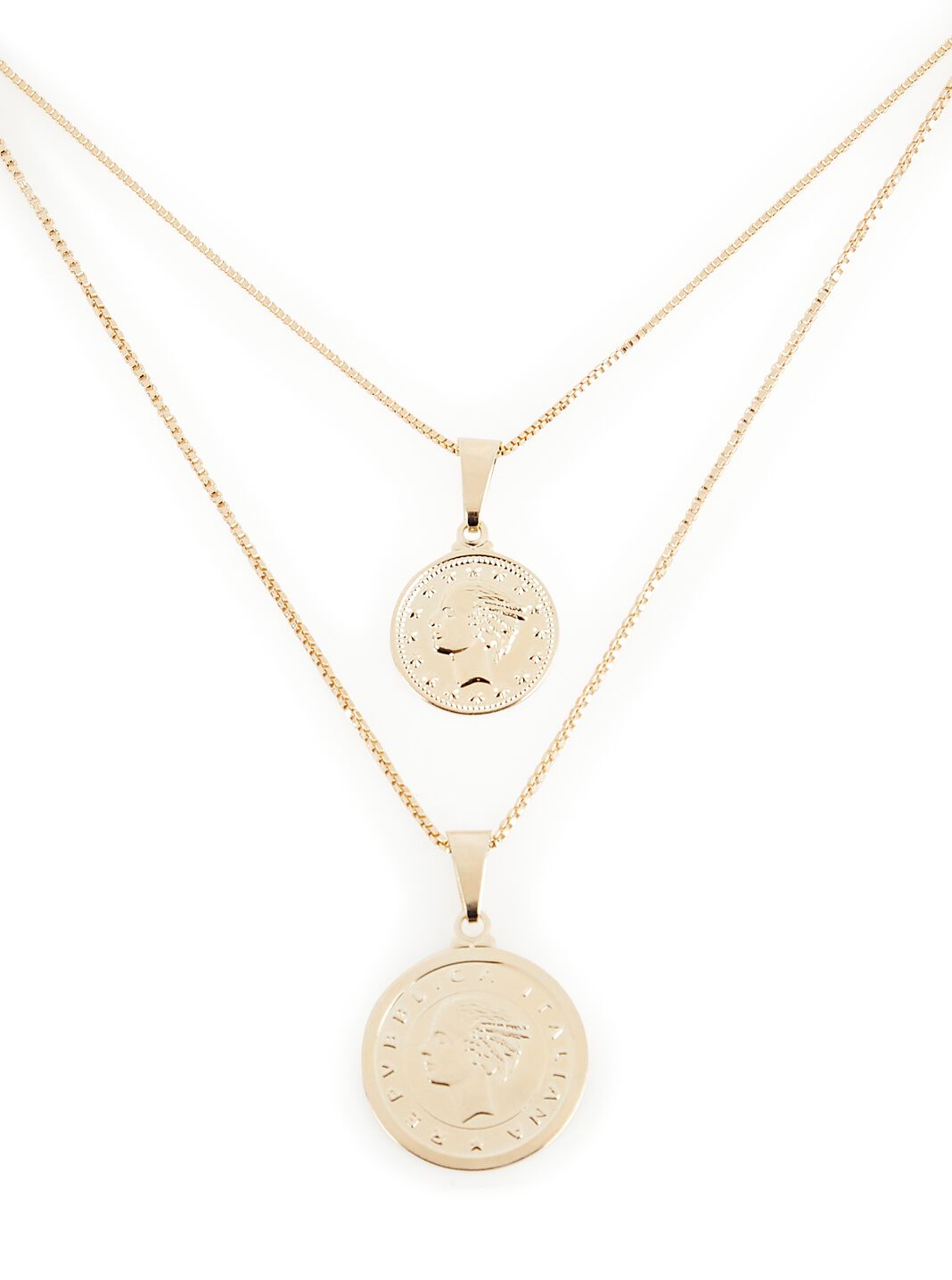 Atlas Double Layered Coin Necklace